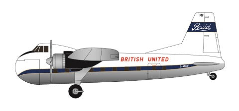 F-rsin Plastic P4103 1:144 Bristol Freighter Mk.31 - British United
