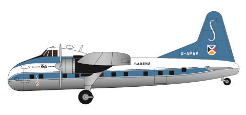 F-rsin Plastic P4111 1:144 Bristol Superfreighter Mk.32 - Sabena G-APAV
