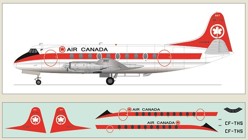 F-rsin Plastic FRP4112 1:144 Air Canada Vickers Viscount 700