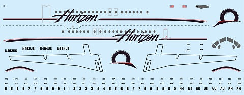 F-rsin Plastic P4116 1:144 Fokker F-28-4000 - Horizon Air