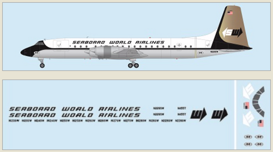 F-rsin Plastic P4119 1:144 Canadair CL-44 - Seaboard World Airliners