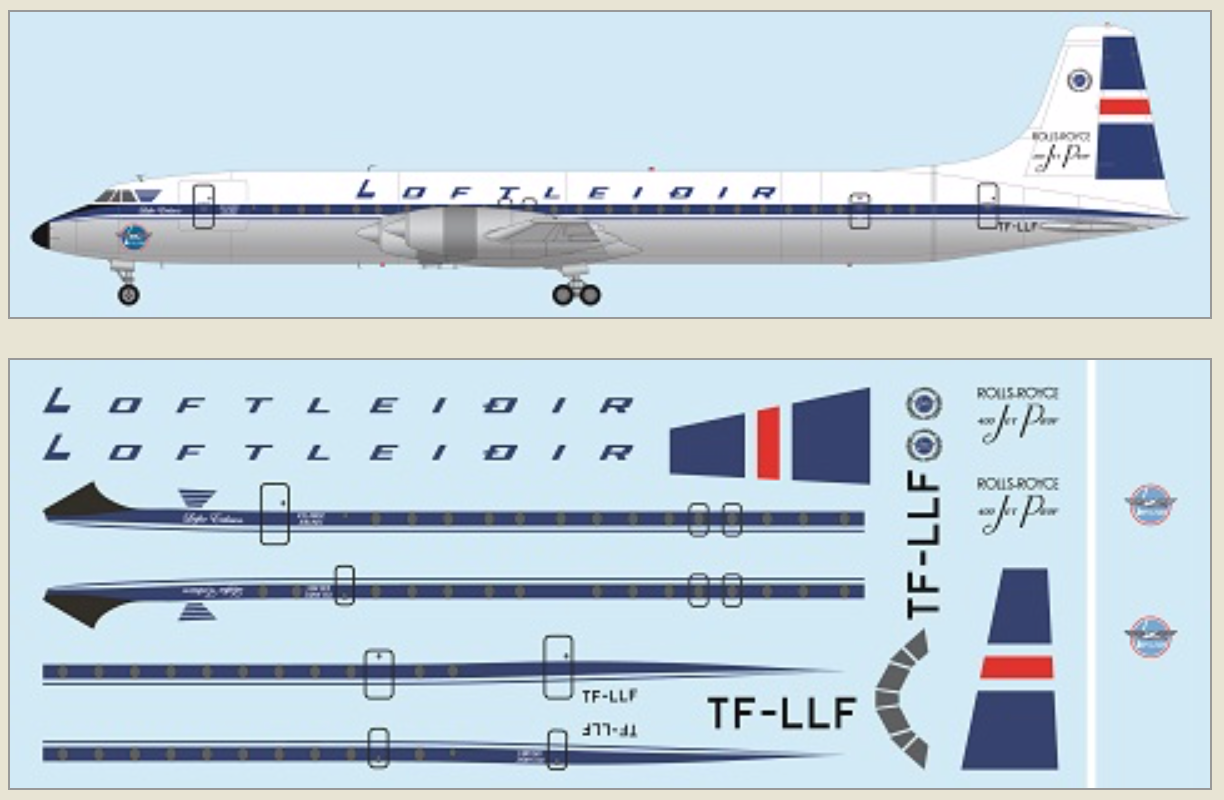 F-rsin Plastic P4123 1:144 Canadair CL-44J - Loftleidir