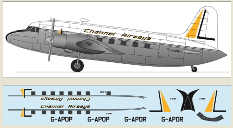 F-rsin Plastic P4131 1:144 Vickers Viking - Channel Airways