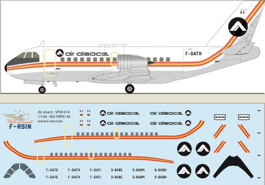 F-rsin Plastic P4138 1:144 VFW-614 - Air Alsace