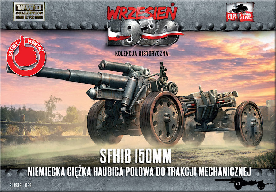 First To Fight Kits 089 1:72 150mm sFH 18 German Heavy Howitzer for Mechanical Traction