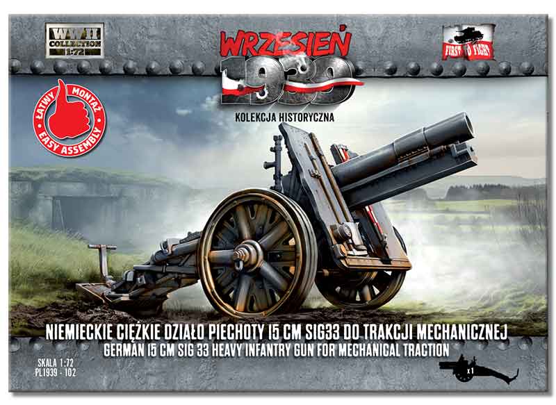 First To Fight Kits 102 1:72 German Heavy Infantry Gun 15 cm sIG33 for Mechanical Traction