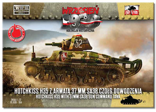 First To Fight Kits 104 1:72 Hotchkiss H35 with a 37 mm SA38 gun command tank