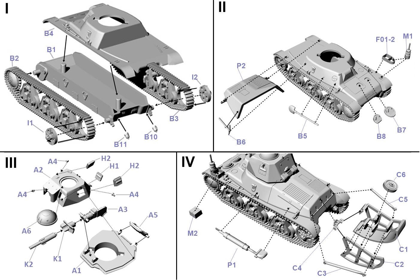 First To Fight Kits 104 1:72 Hotchkiss H35 with a 37 mm SA38 gun command tank