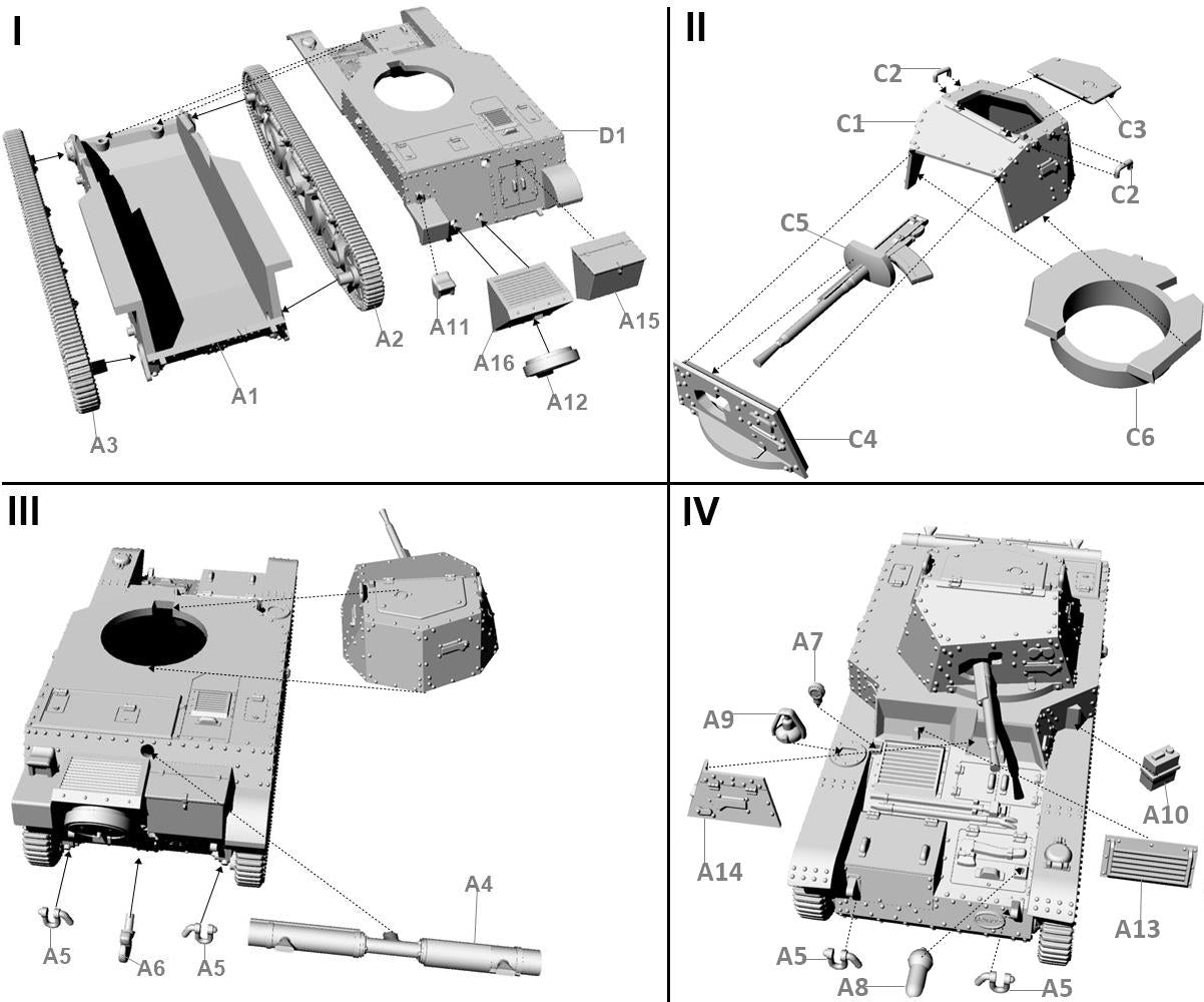 First To Fight Kits 108 1:72 French reconnaissance tank AMR35 ZT 1b