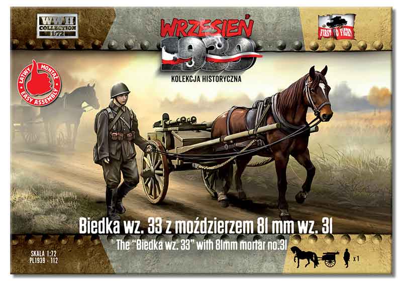 First To Fight Kits 112 1:72 The 'Biedka' wz. 33 with 81 mm Mortar wz. 31