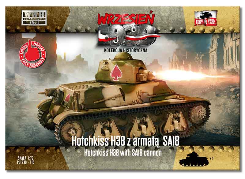 First To Fight Kits 115 1:72 Hotchkiss H38 with SA18 cannon