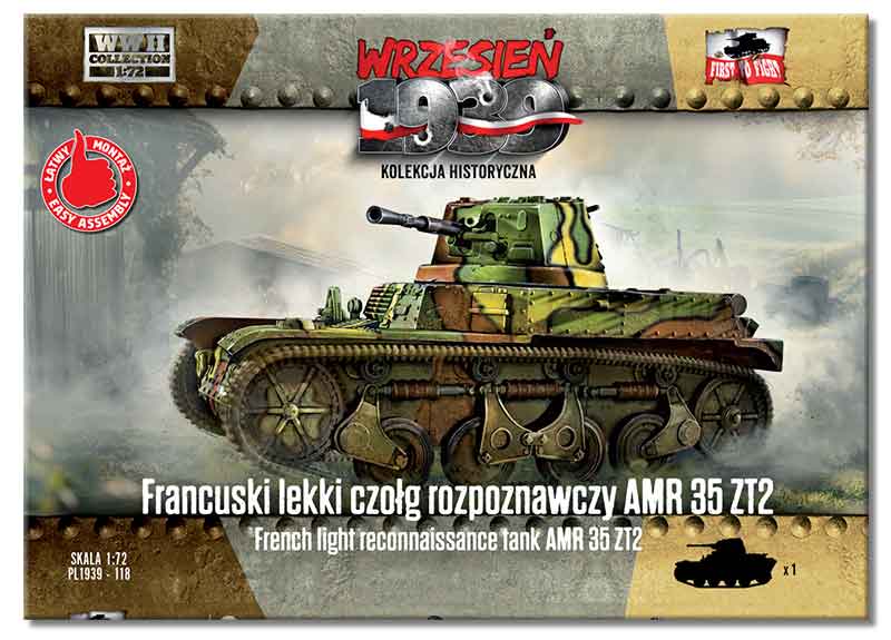 First To Fight Kits 118 1:72 AMR 35 ZT2 French light reconnaissance tank