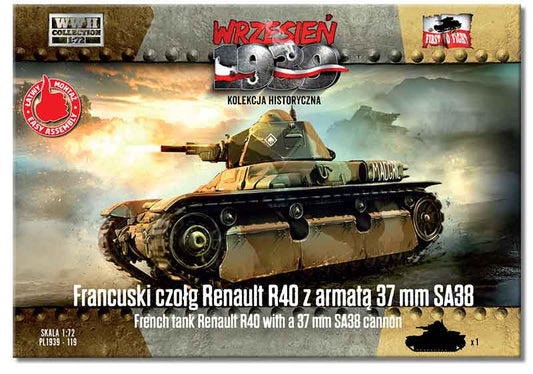 First To Fight Kits 119 1:72 French Renault R40 tank with SA38 gun