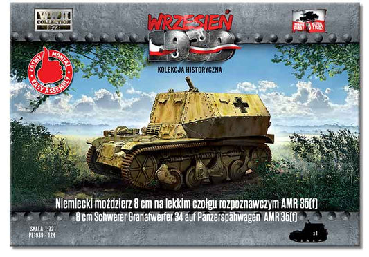 First To Fight Kits 124 1:72 8 cm Schwerer Granatwerfer 34 auf Panzerspähwagen AMR 35(f)