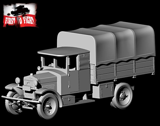 First To Fight Kits 129 1:72 Polish Ursus Type A truck, early version