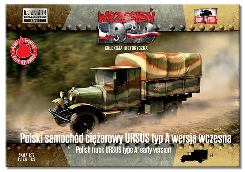 First To Fight Kits 129 1:72 Polish Ursus Type A truck, early version