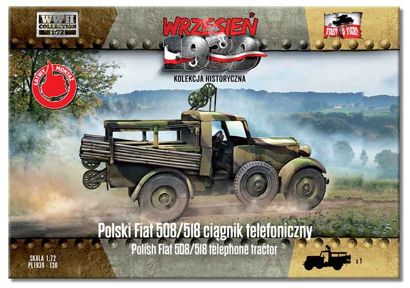 First To Fight Kits 130 1:72 Polski Fiat 508/518 telephone tractor.