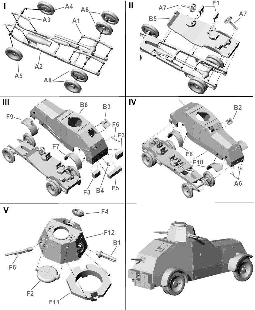 First To Fight Kits 133 1:72 Polish armoured car model 29