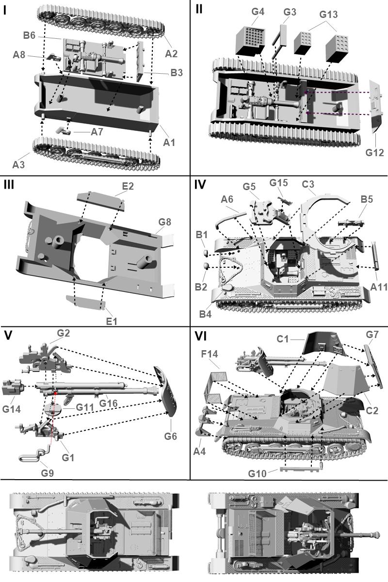 First To Fight Kits 134 1:72 Panzerjäger I (4.7 cm PaK(t) (sf) auf P.zKpfw.I Ausf.B) late version