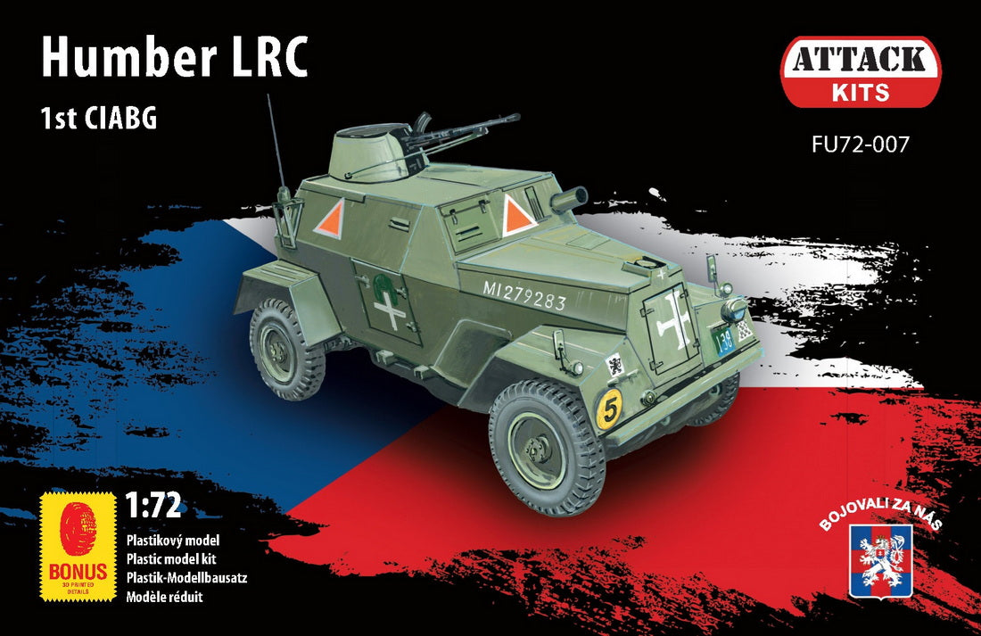 Attack Kits FU72-007 1:72 Humber LRC 1st CIABG Limited Edition kit, includes 3D printed parts (The first time this vehicle has been available as an injection moulded kit)