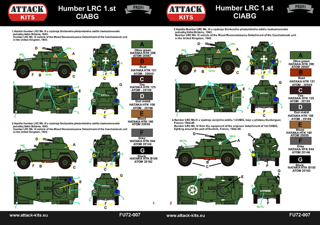 Attack Kits FU72-007 1:72 Humber LRC 1st CIABG Limited Edition kit, includes 3D printed parts (The first time this vehicle has been available as an injection moulded kit)
