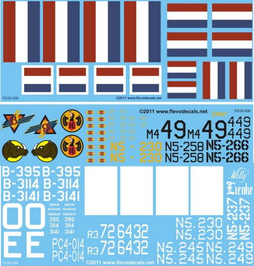 Flevo Decals FD32008 1:32 ML-KNIL 1942-1947 Pt.2.
