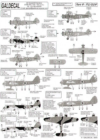 Galdecal 72-009 1:72 Finnish Air Force