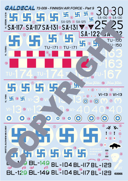 Galdecal 72-009 1:72 Finnish Air Force