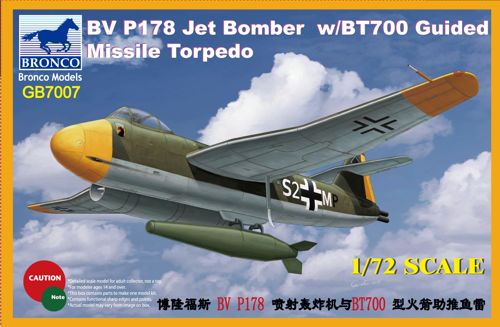 Bronco Models GB7007 1:72 Blohm-und-Voss Bv-P.178 Dive Bomber Jet with BT700 Guided Missile Torpedo