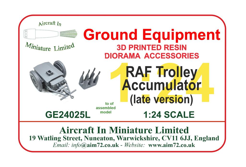 AIM - Ground Equipment GE24025L 1:24 Trolley - Accumulator (Late Version)