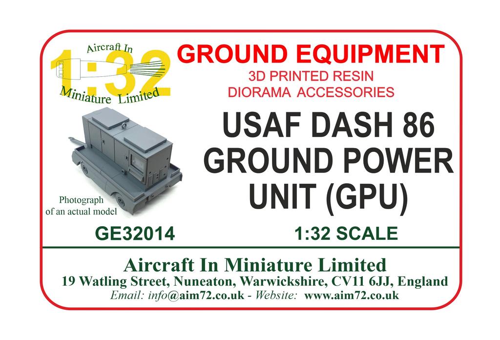 AIM - Ground Equipment GE32014 1:32 Dash 86 USAF Ground Power Unit 3d-printed
