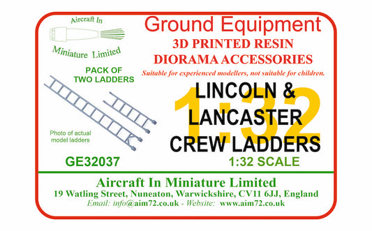 AIM - Ground Equipment GE32037 1:32 Avro Lancaster B Mk.I & LINCOLN CREW LADDERS