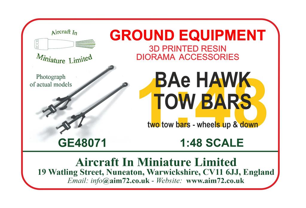 AIM - Ground Equipment GE48071 1:48 BAe Hawk Towbar