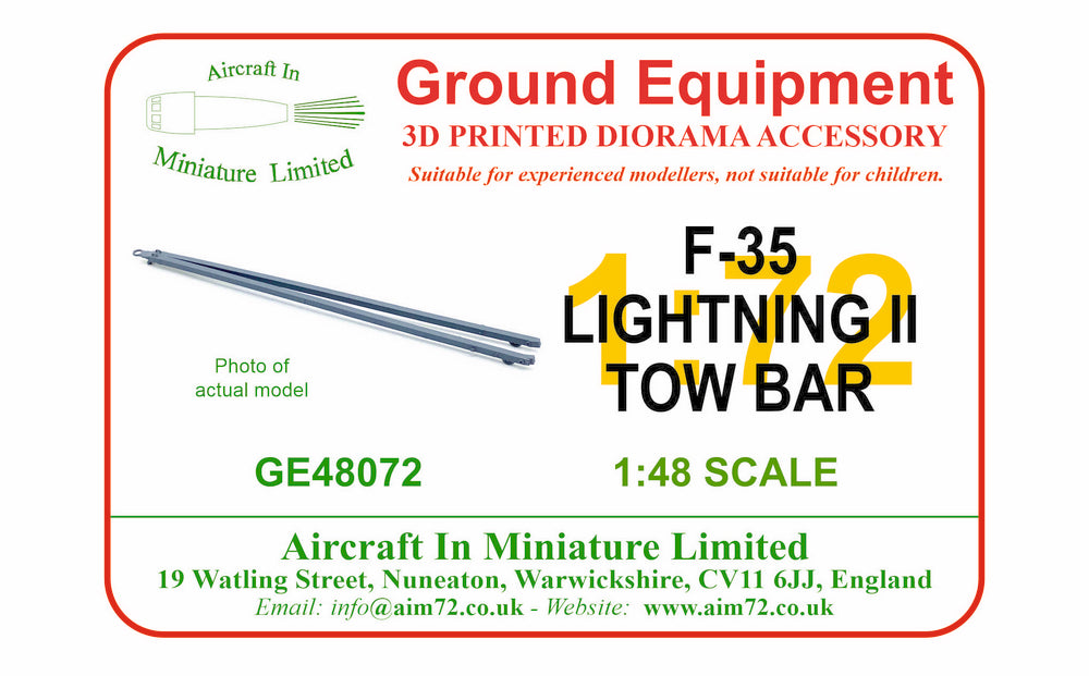 AIM - Ground Equipment GE48072 1:48 Lockheed-Martin F-35A Lightning II (JSF) Tow Bar