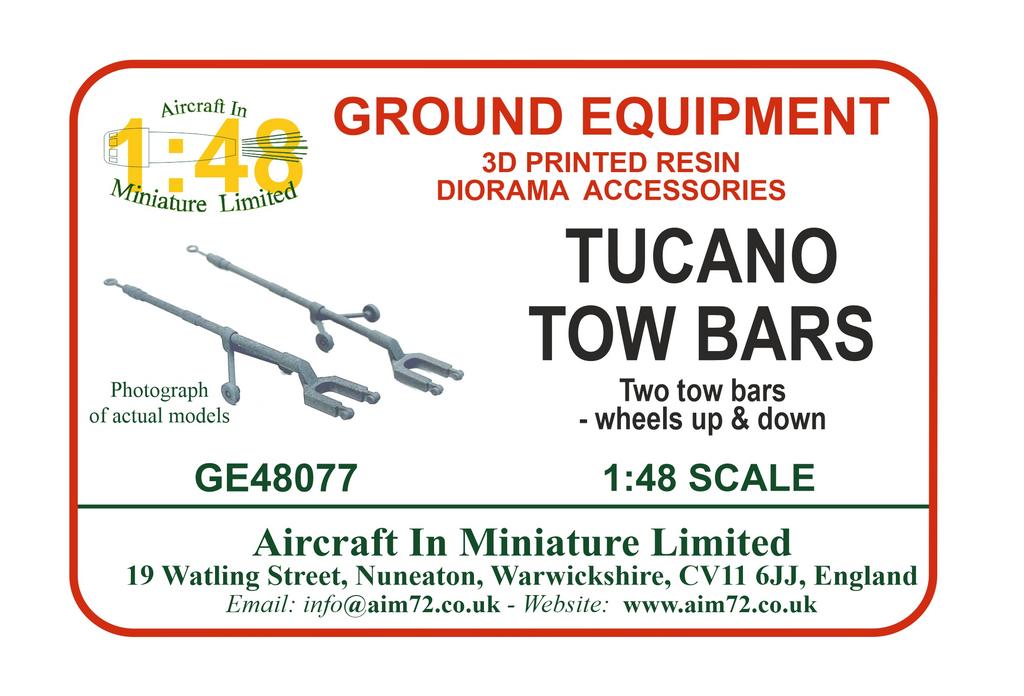 AIM - Ground Equipment GE48077 1:48 Shorts Tucano tow bar.