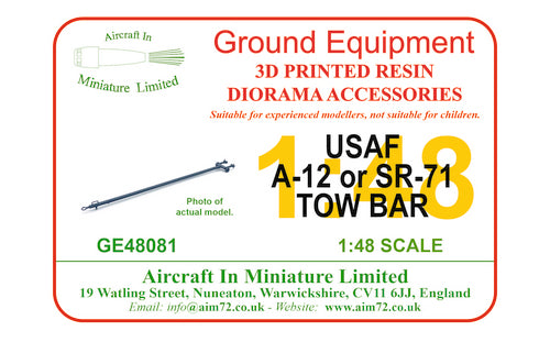 AIM - Ground Equipment GE48081 1:48 Lockheed SR-71 Blackbird tow bar
