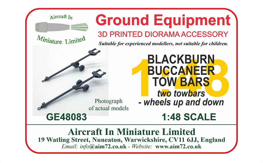AIM - Ground Equipment GE48083 1:48 Blackburn Buccaneer S.2C/D tow bars