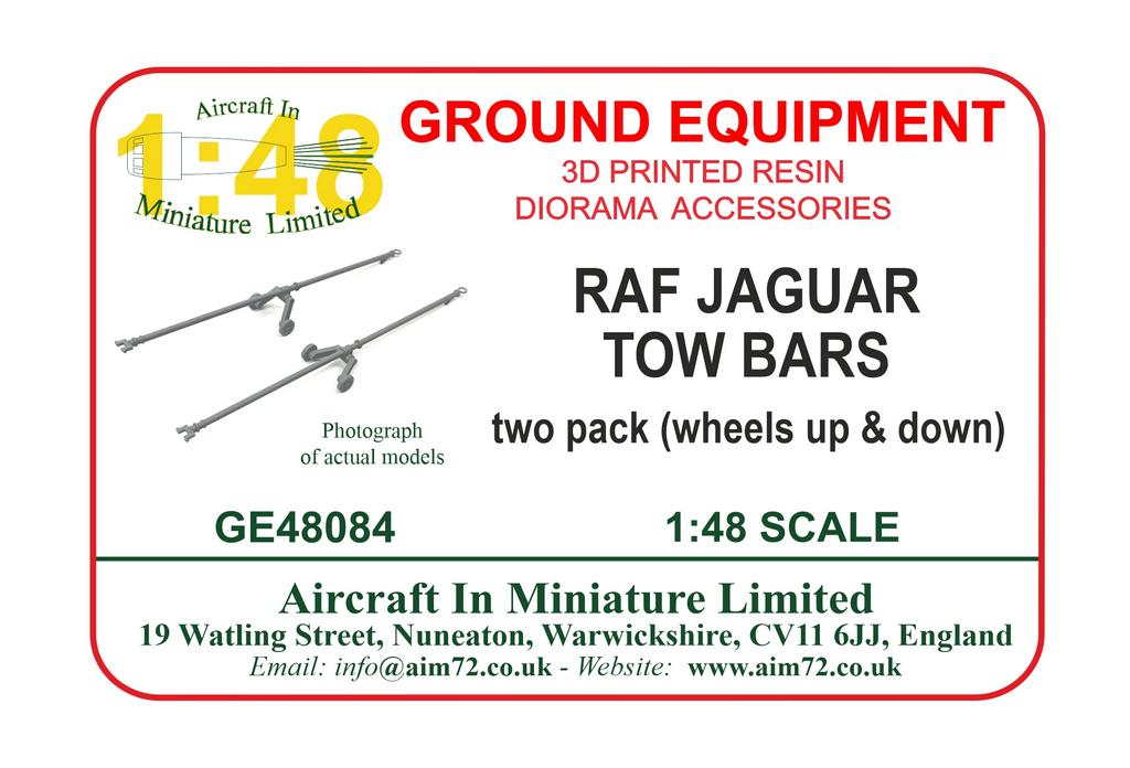 AIM - Ground Equipment GE48084 1:48 Sepecat Jaguar tow bars