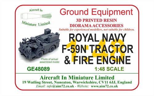 AIM - Ground Equipment GE48089 1:48 Royal Navy F-59N deck tractor & fire engine