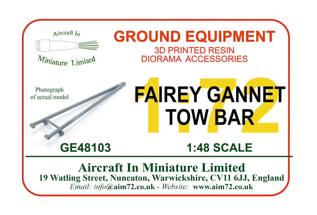 AIM - Ground Equipment GE48103 1:48 Fairey Gannet tow bar