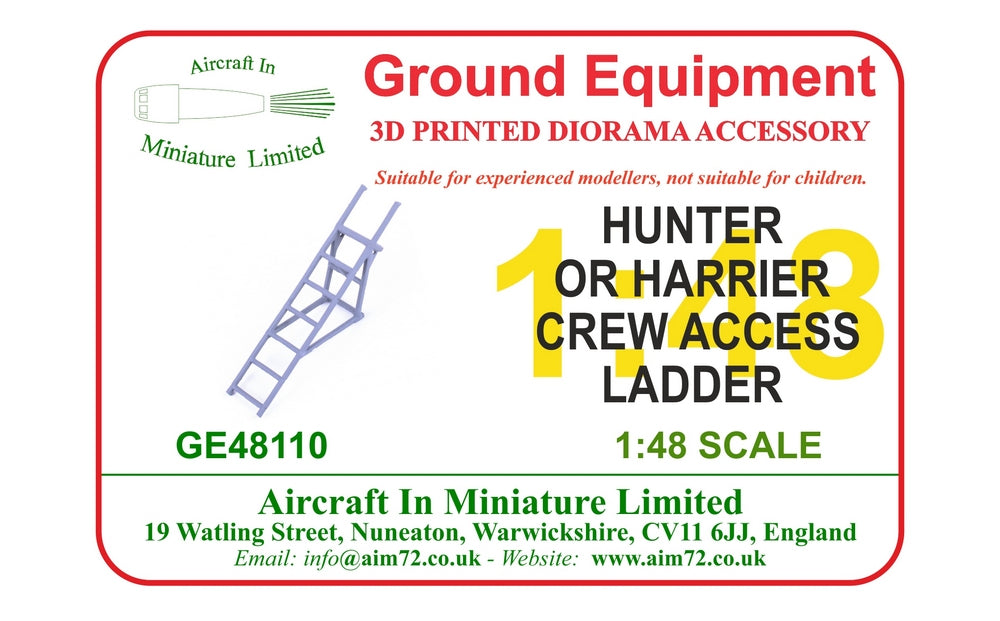 AIM - Ground Equipment GE48110 1:48 Hawker Hunter F.6 & BAe Harrier GR.3 Crew Ladder