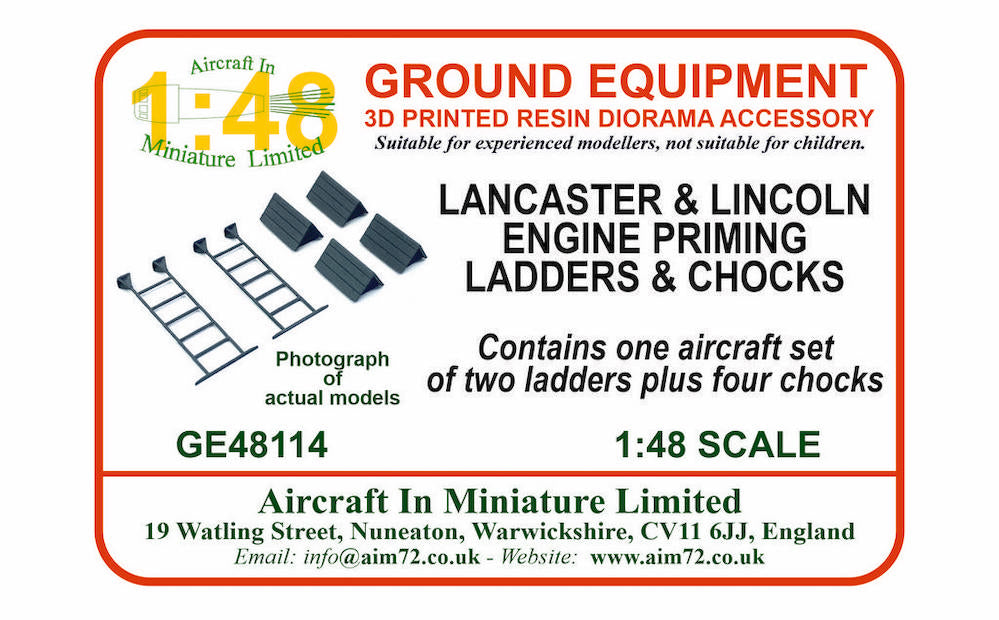 AIM - Ground Equipment GE48114 1:48 Avro Lancaster priming ladders and chocks