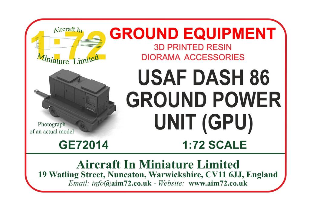 AIM - Ground Equipment GE72014 1:72 Dash 86 USAF Ground Power Unit 3d-printed