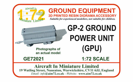 AIM - Ground Equipment GE72021 1:72 GP-2 Ground Power Unit (GPU) 3D-Printed