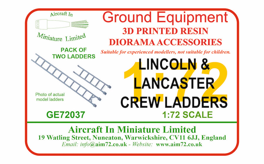 AIM - Ground Equipment GE72037 1:72  Avro LANCASTER & LINCOLN CREW LADDERS