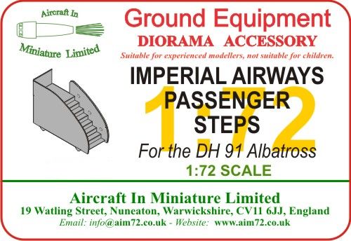 AIM - Ground Equipment GE72042 1:72 Imperial Airways Passenger Steps - for the de Havilland DH-91 Albatross