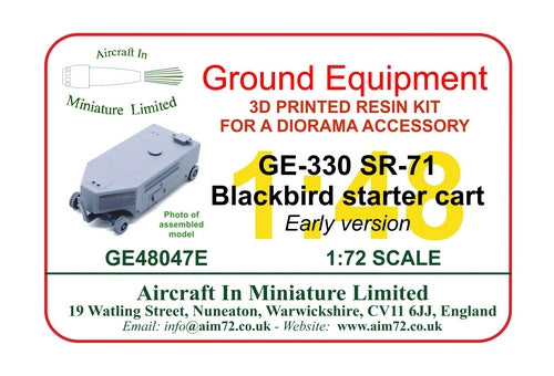 AIM - Ground Equipment GE72047E 1:72 RGE-330 SR-71 Blackbird starter cart ' Early version with Buick 401 'Nailhead' engine with square exhaust pipes