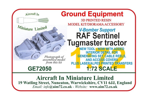 AIM - Ground Equipment GE72050 1:72 RAF Sentinel Tugmaster tractor (V-bomber support series)