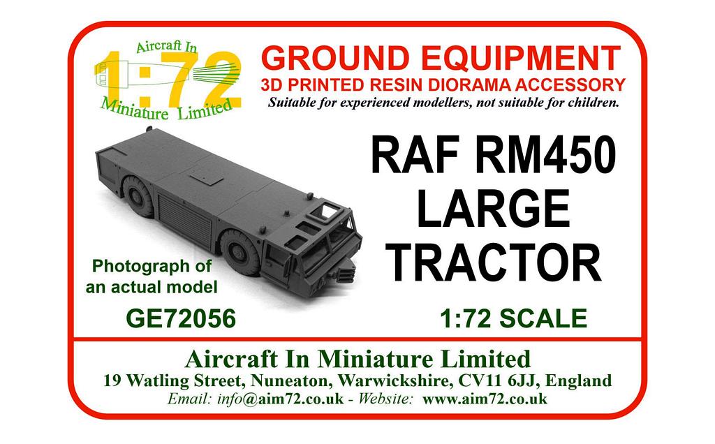 AIM - Ground Equipment GE72056 1:72 RAF RM450 large tractor. 3D printed