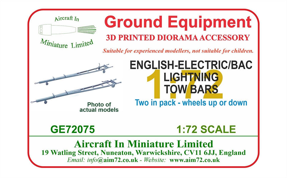AIM - Ground Equipment GE72075 1:72 BAC/EE Lightning F.2A/F.6 tow bar